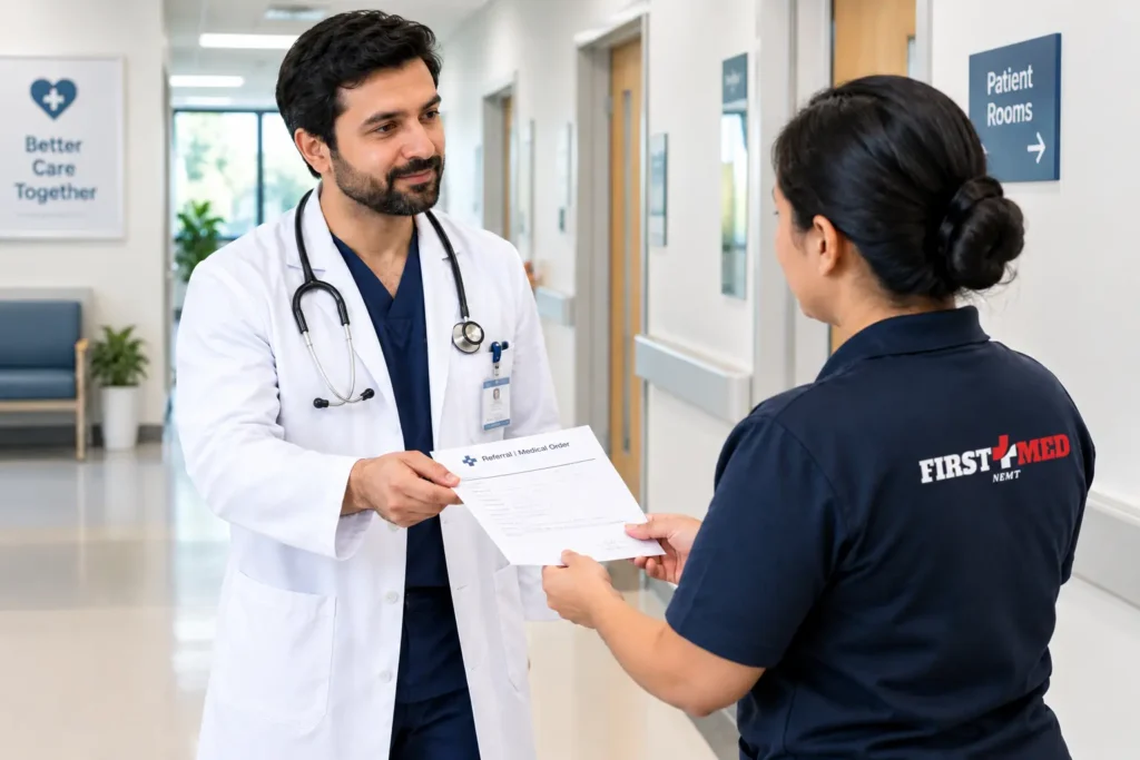 doctor's written order required for Medicare non-emergency ambulance transportation