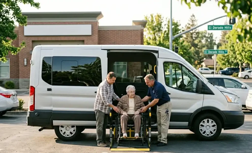NEMT services in Folsom, CA providing safe, reliable, and wheelchair-accessible non-emergency medical transportation for patients, seniors, and medical appointments.