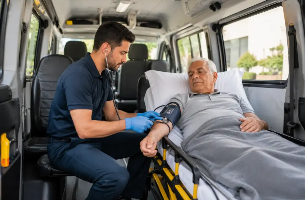 Non-Emergency Medical Transportation service in Rancho Cordova, CA by FirstMed Transit providing safe and reliable transportation for medical appointments, dialysis, hospital discharge, wheelchair, and senior transportation.