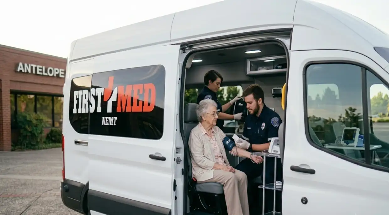 Same-Day Medical Transportation service in Antelope providing safe, reliable, and on-time non-emergency medical transportation for hospitals, clinics, dialysis appointments, and healthcare travel.