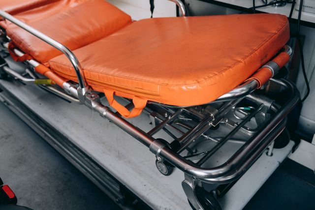 A specialized non-emergency vehicle providing premium Long-Distance Medical Transportation Sacramento services, fully equipped with a modern stretcher and climate control for regional and interstate patient transfers.