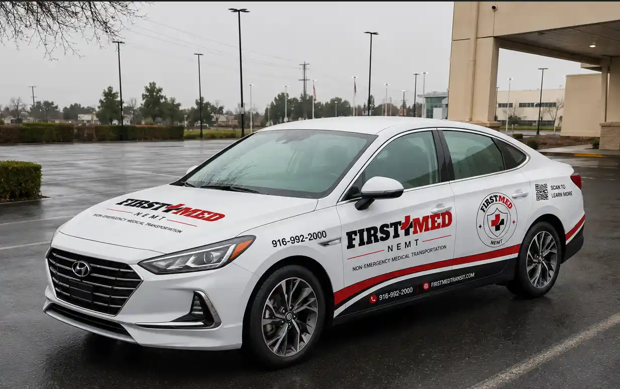 Ambulatory transportation vehicles providing safe, reliable, and comfortable non-emergency medical transport for patients who can walk with or without assistance.