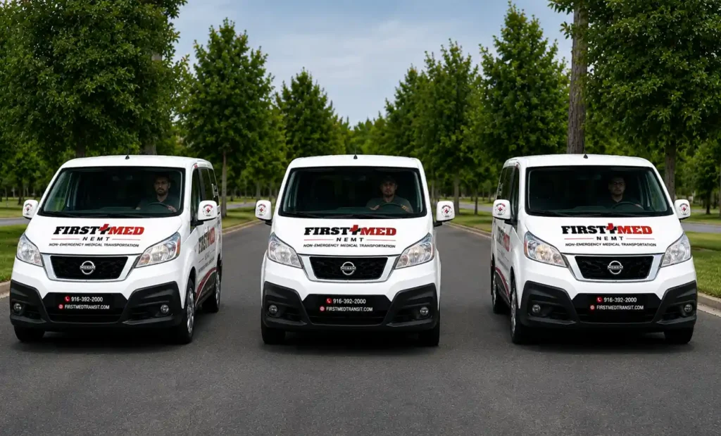 FirstMed Transit providing the best transportation services for hospital discharge with safe non-emergency patient transportation